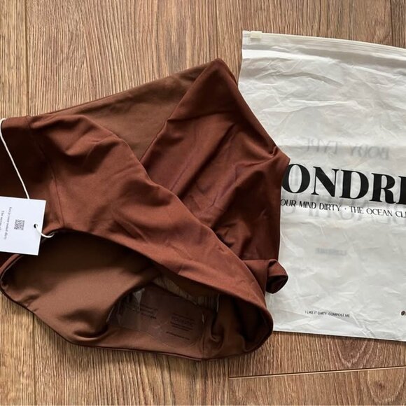 Londre The High-Waisted Scrunch Bottoms Size Medium Espresso Brown - Picture 3 of 9